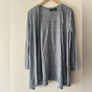 Tahari 100% Linen Blue Lightweight Cardigan